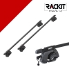 Μπάρες Οροφής Rackit Μεταλλικές 125cm Railing System Σετ Με Πόδια Και Κλειδαριά Μαύρες 2 Τεμάχια