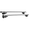 Μπάρες Οροφής Αλουμινίου Universal Rackit RK004-120cm Railing System Σετ Με Πόδια Και Κλειδαριά Οβάλ Ασημί 2 Τεμάχια