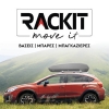 Μπάρες Οροφής Αλουμινίου Universal Rackit RK004-120cm Railing System Σετ Με Πόδια Και Κλειδαριά Οβάλ Ασημί 2 Τεμάχια