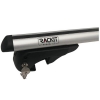 Μπάρες Οροφής Αλουμινίου Universal Rackit RK004-135cm Railing System Σετ Με Πόδια Και Κλειδαριά Οβάλ Ασημί 2 Τεμάχια