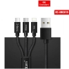 Καλώδιο USB Φόρτισης Και Μεταφοράς Δεδομένων Earldom EC-IMC015 3 In 1 Black 1.2m 1 Τεμάχιο