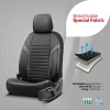 Καλύμματα Αυτοκινήτου Otom Coral Design Universal Full Δερματίνη Σετ Εμπρός / Πίσω Μαύρο / Γκρι CRΑL-106 11 Τεμαχίων