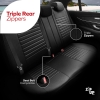 Καλύμματα Αυτοκινήτου Otom Coral Design Universal Full Δερματίνη Σετ Εμπρός / Πίσω Μαύρο / Κόκκινο CRΑL-104 11 Τεμαχίων