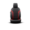 Καλύμματα Αυτοκινήτου Otom Coral Design Universal Full Δερματίνη Σετ Εμπρός / Πίσω Μαύρο / Κόκκινο CRΑL-104 11 Τεμαχίων