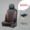 Καλύμματα Αυτοκινήτου Otom Coral Design Universal Full Δερματίνη Σετ Εμπρός / Πίσω Μαύρο / Κόκκινο CRΑL-104 11 Τεμαχίων