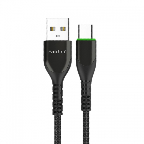 Είδος- 99746-1-kalwdio-fortisis-kai-metaforas-dedomenwn-type-c-earldom-ec-125-mauro-1m-1tmx ΚΑΛΩΔΙΟ USΒ ΕC-125C ΤΥΡΕ-C 2.4Α 1Μ ΕΑRLDΟΜ ΜΑΥΡΟ