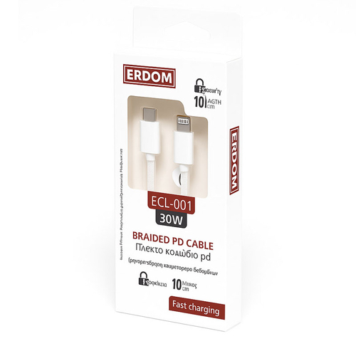 Είδος- 99753-1-kalodio-usb-fortisis-kai-metaforas-dedomenon-type-c-lightning-30w-earldom-ecl-001-1m-tmx ΚΑΛΩΔΙΟ USΒ ΕCL-001 ΤΥΡΕ-C ΣΕ LΙGΗΤΝΙΝG 30W 1Μ ΕΑRLDΟΜ ΛΕΥΚΟ