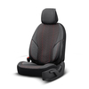 Καλύμματα Αυτοκινήτου Otom "Advanced Leather" Universal Δερματίνη / Λινό Ύφασμα Σετ Εμπρός / Πίσω  Μαύρο / Κόκκινο ΑDV-101 11 Τεμαχίων