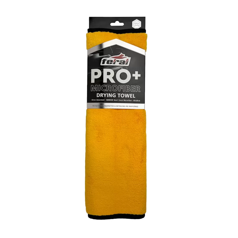 Πετσέτα Microfiber Feral Pro Plus 40X60cm 1000gsm Κίτρινη
