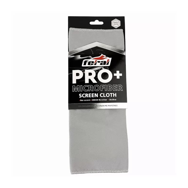 Πετσέτα Microfiber Feral Pro Plus 30X30cm 200gsm Ανοιχτό Γκρί