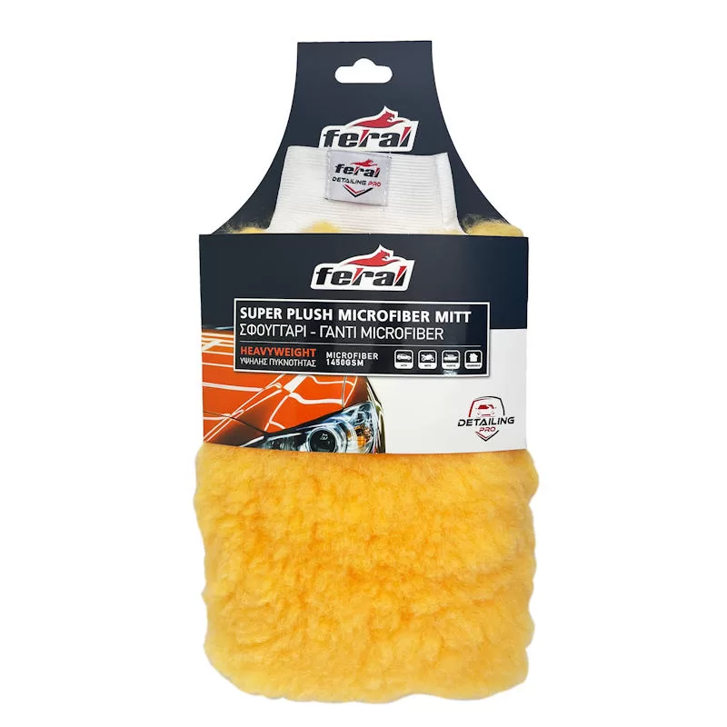 Γάντι Microfiber Detailing Pro Feral 28X18cm 1450gsm Πορτοκαλί