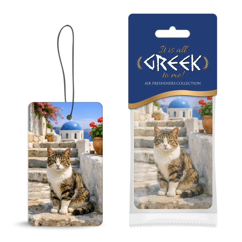 Αρωματικό Αυτοκινήτου Κρεμαστό It's All Greek To Me! Collection Cat Με Άρωμα Bubble 1 Τεμάχιο