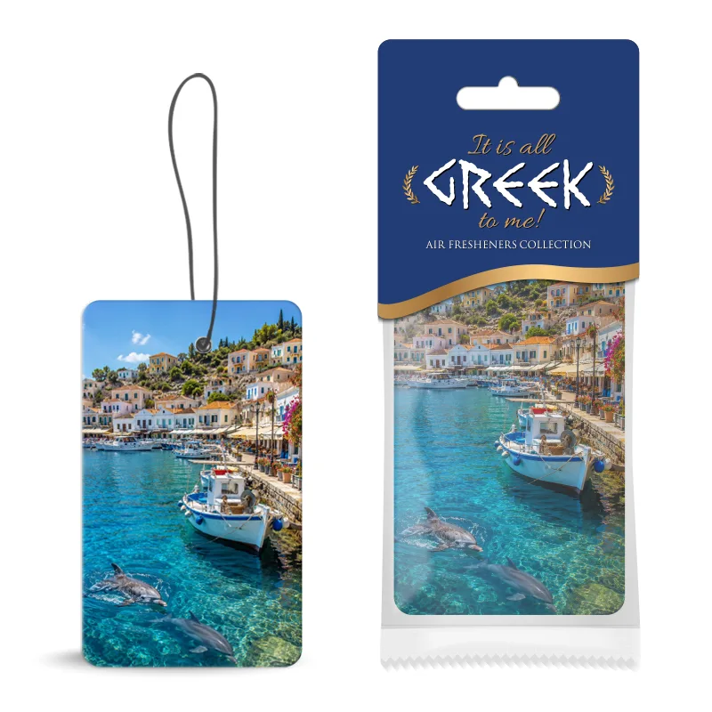 Αρωματικό Αυτοκινήτου Κρεμαστό It's All Greek To Me! Collection Dolphins Με Άρωμα Bubble 1 Τεμάχιο