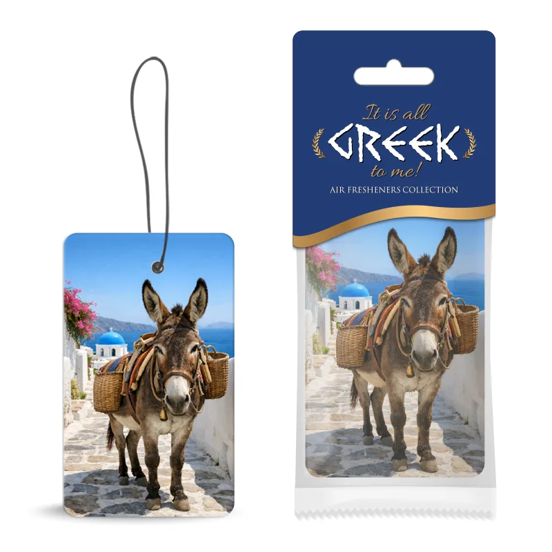 Αρωματικό Αυτοκινήτου Κρεμαστό It's All Greek To Me! Collection Donkey Με Άρωμα Bubble 1 Τεμάχιο