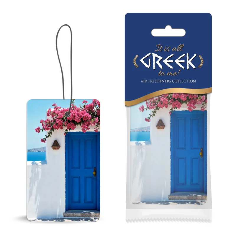 Αρωματικό Αυτοκινήτου Κρεμαστό It's All Greek To Me! Collection Blue Door Με Άρωμα Coco 1 Τεμάχιο