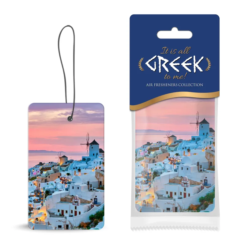 Αρωματικό Αυτοκινήτου Κρεμαστό It's All Greek To Me! Collection Sunset Με Άρωμα Coco 1 Τεμάχιο