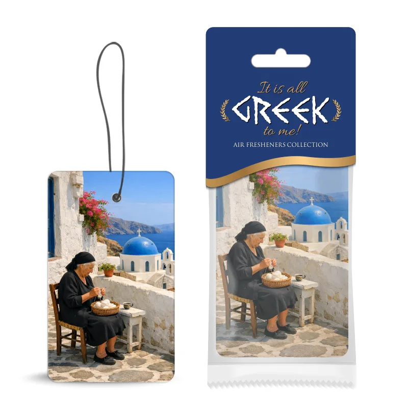 Αρωματικό Αυτοκινήτου Κρεμαστό It's All Greek To Me! Collection Grandma Με Άρωμα Coco 1 Τεμάχιο