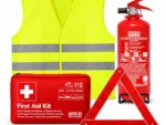 Σετ ΚΤΕΟ Με Φαρμακείο Πρώτων Βοηθειών σύμφωνα με DIN 13164:2022, Τρίγωνο, Γιλέκο Ασφαλείας & Πυροσβεστήρα Σκόνης 2kg