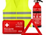 Σετ ΚΤΕΟ Με Φαρμακείο Πρώτων Βοηθειών σύμφωνα με DIN 13164:2022, Τρίγωνο, Γιλέκο Ασφαλείας & Πυροσβεστήρα Σκόνης 1kg Autogs